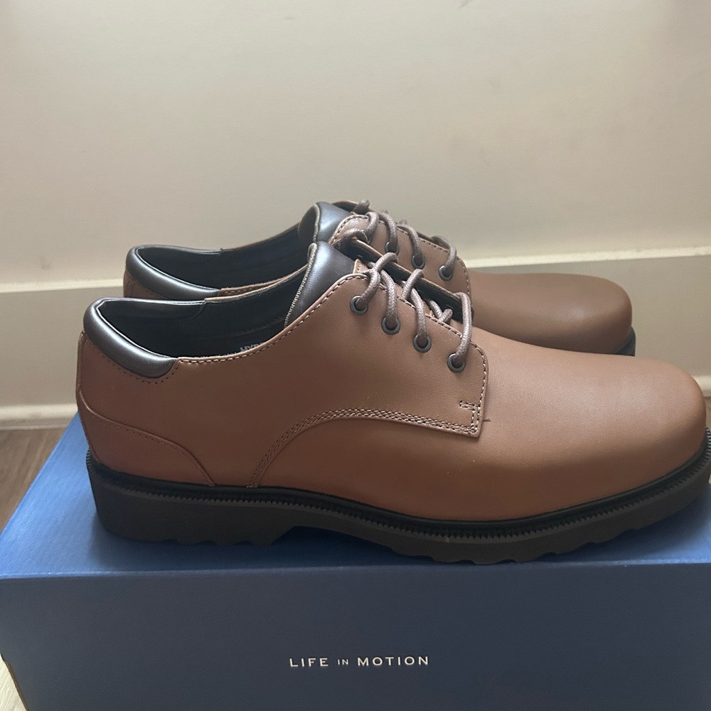 Rockport Tan Leather Oxfords